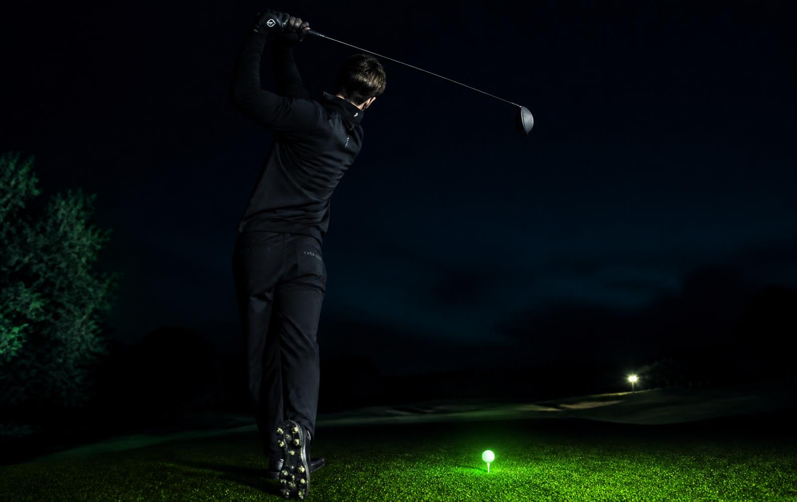 After Dark campaign — night golf lit by a luminous ball
