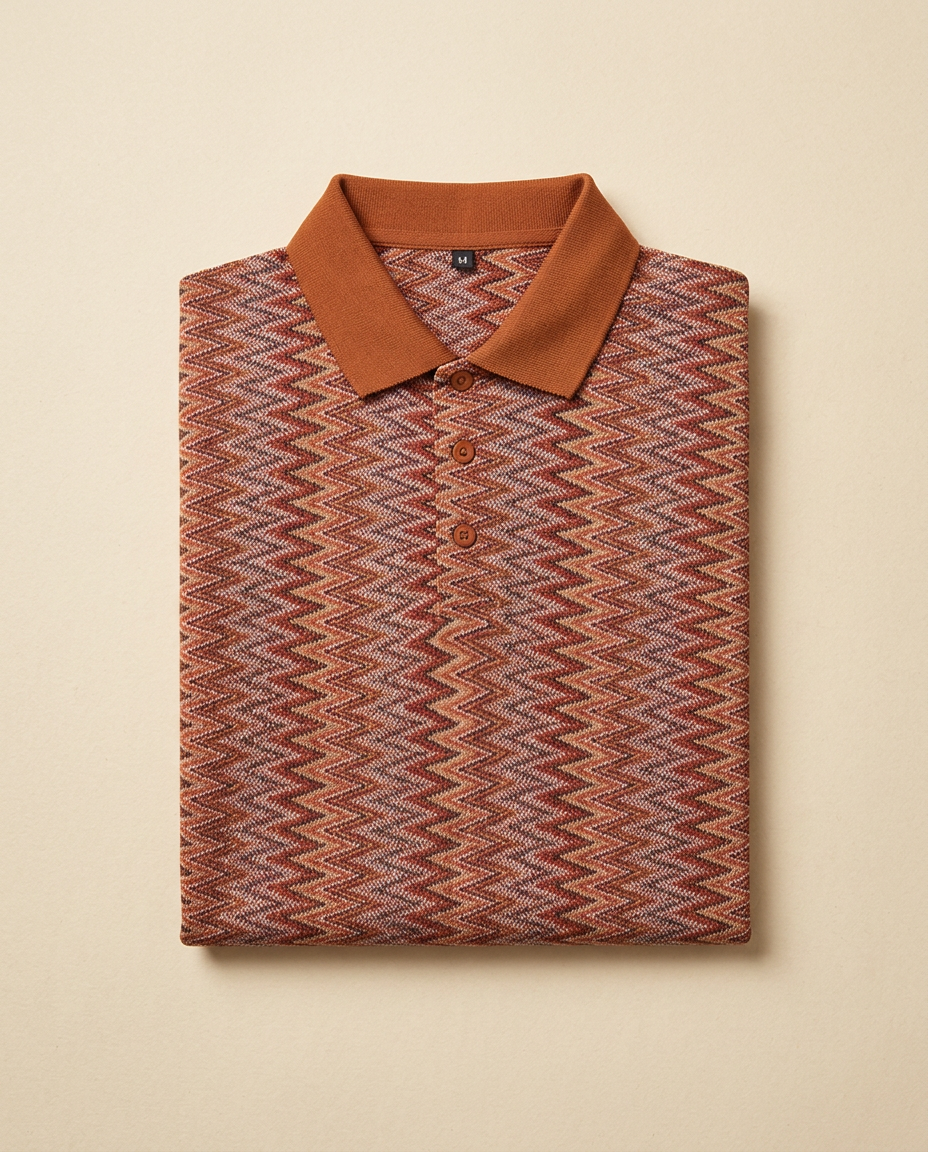 Static Zigzag Polo — Clay