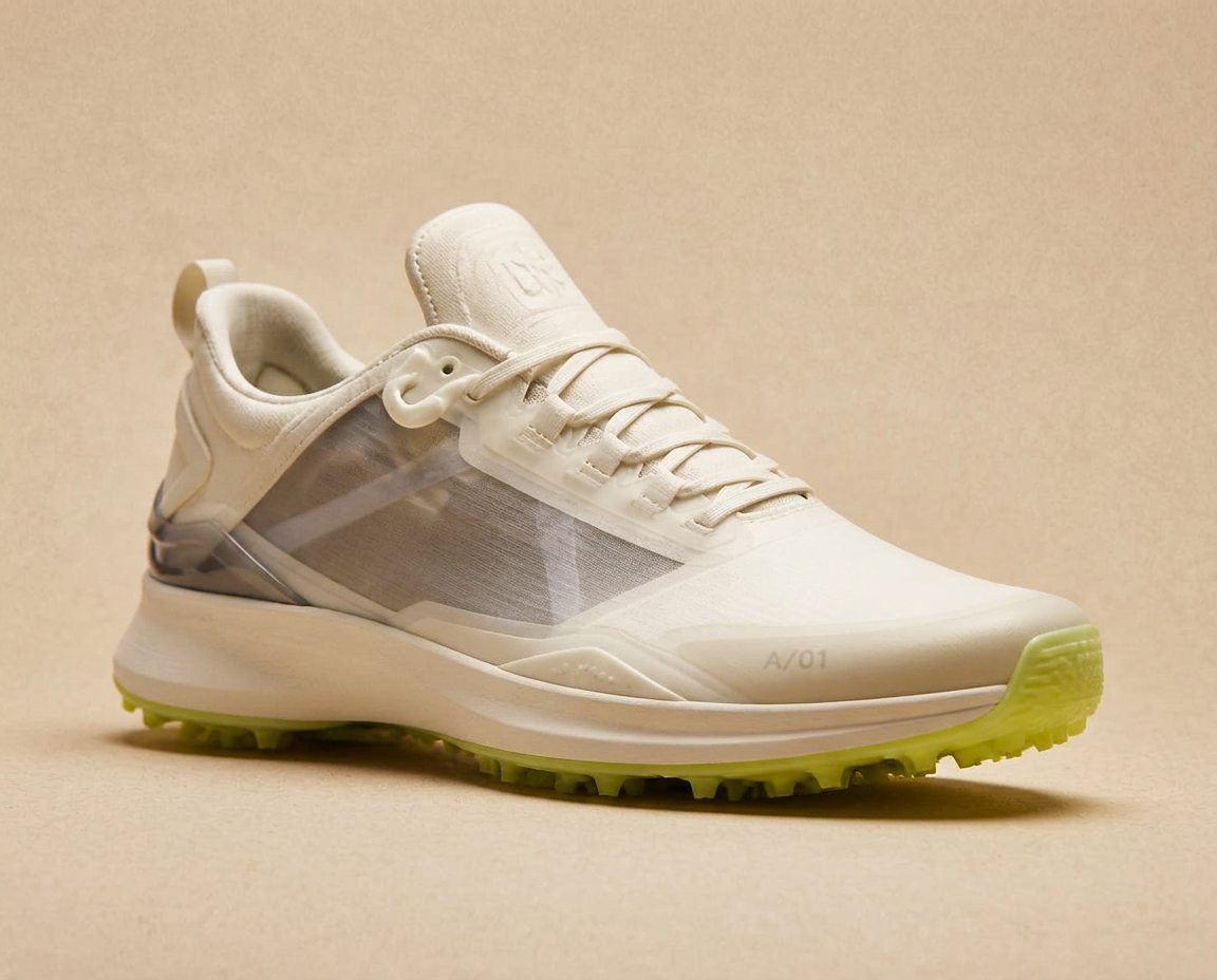 Parly 01 concept golf shoe with translucent cage and luminous sole